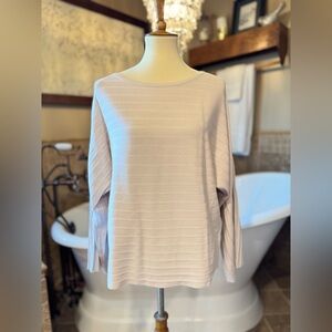 Tahari Soft Cream Scoop Neck Sweater